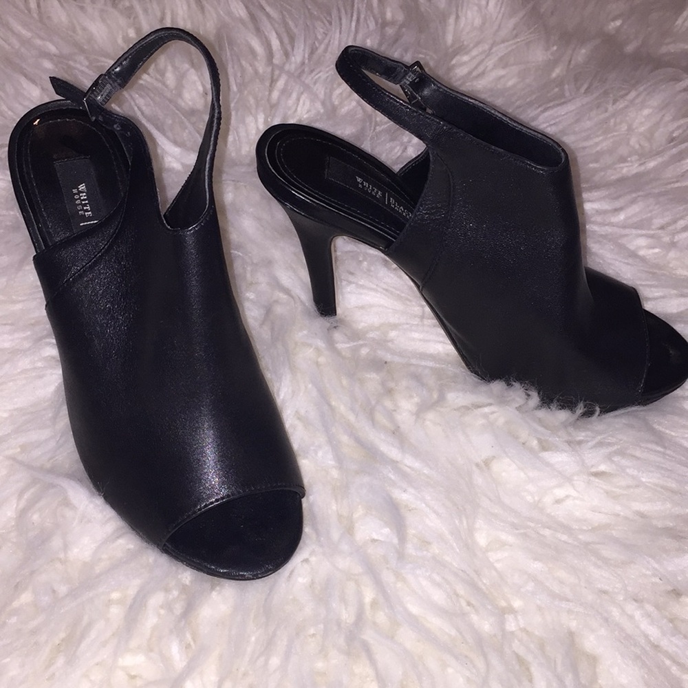 WHBM | Black peep toe heel